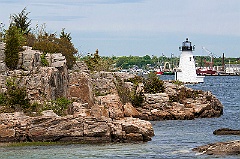 Palmer Island Light in New Bedford, Massachusetts.